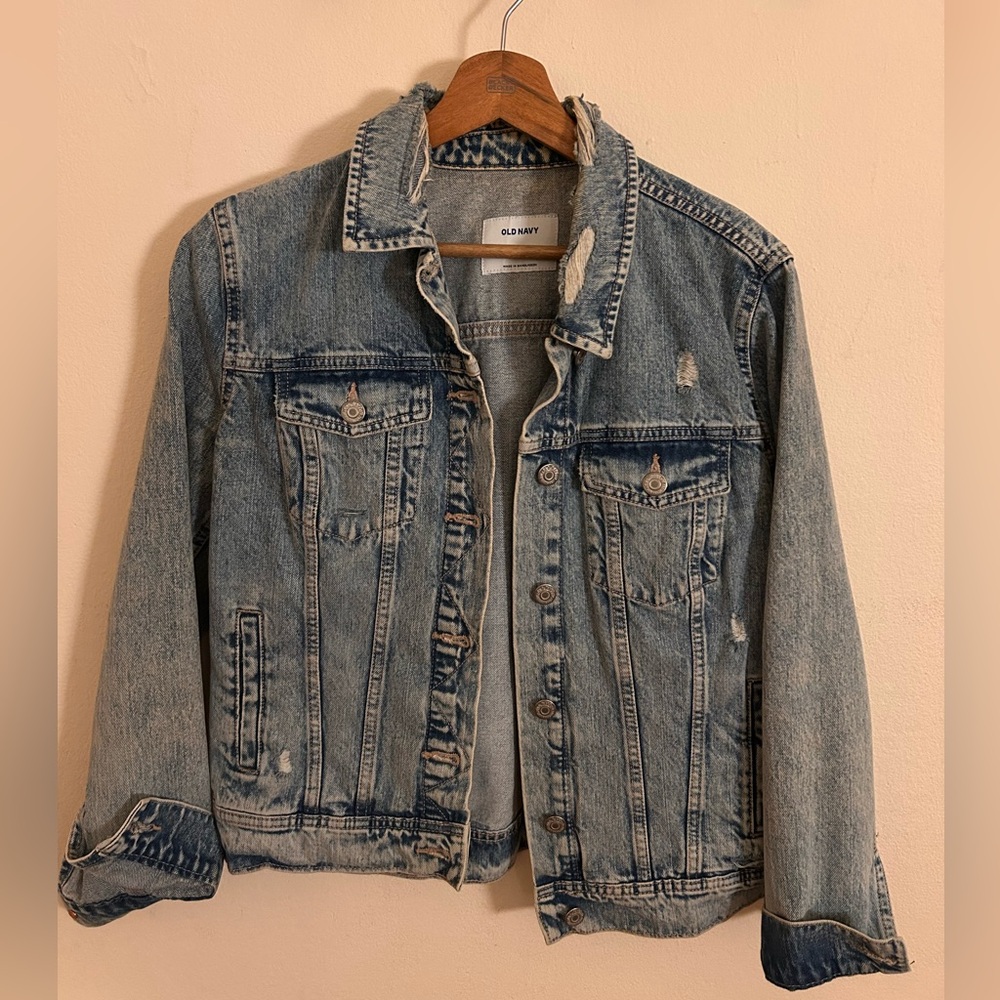 Old Navy Distressed Denim Jacket